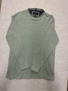 Nickel & Iron Men's Long-Sleeve Crewneck Tee in Sage Green